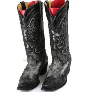 Corral Black and Gray Heeled Boots